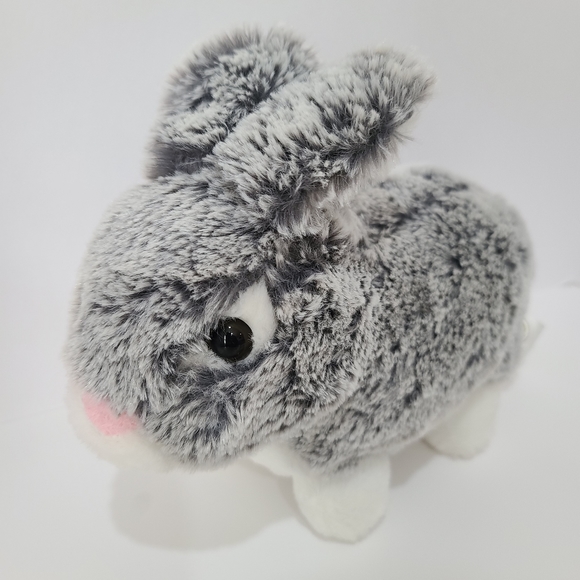 Animal Adventure Bunny Rabbit Plush Gray Frosted White Grey Stuffed Animal 2017 - Picture 3 of 11
